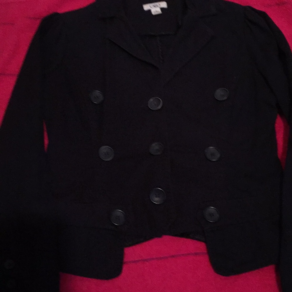 Navy blue Military cropped jacket